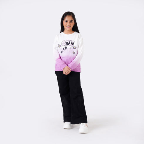 OMBRE DYED PRINTED SWEATSHIRT